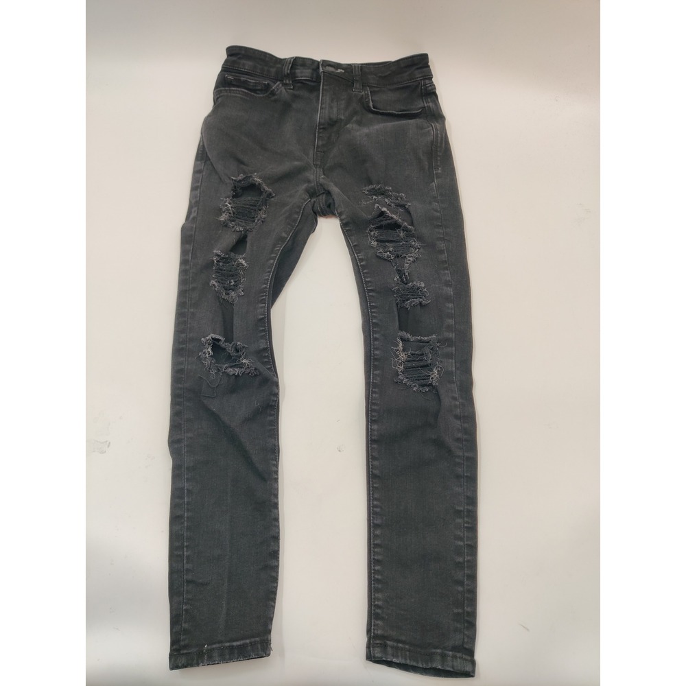 Arizona Jean Co Hi-Rise Jegging Black Distressed Ripped Jeans Size 5 Short
